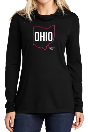 3222 - Ohio Komen Lightweight Unisex Hoodie/Black