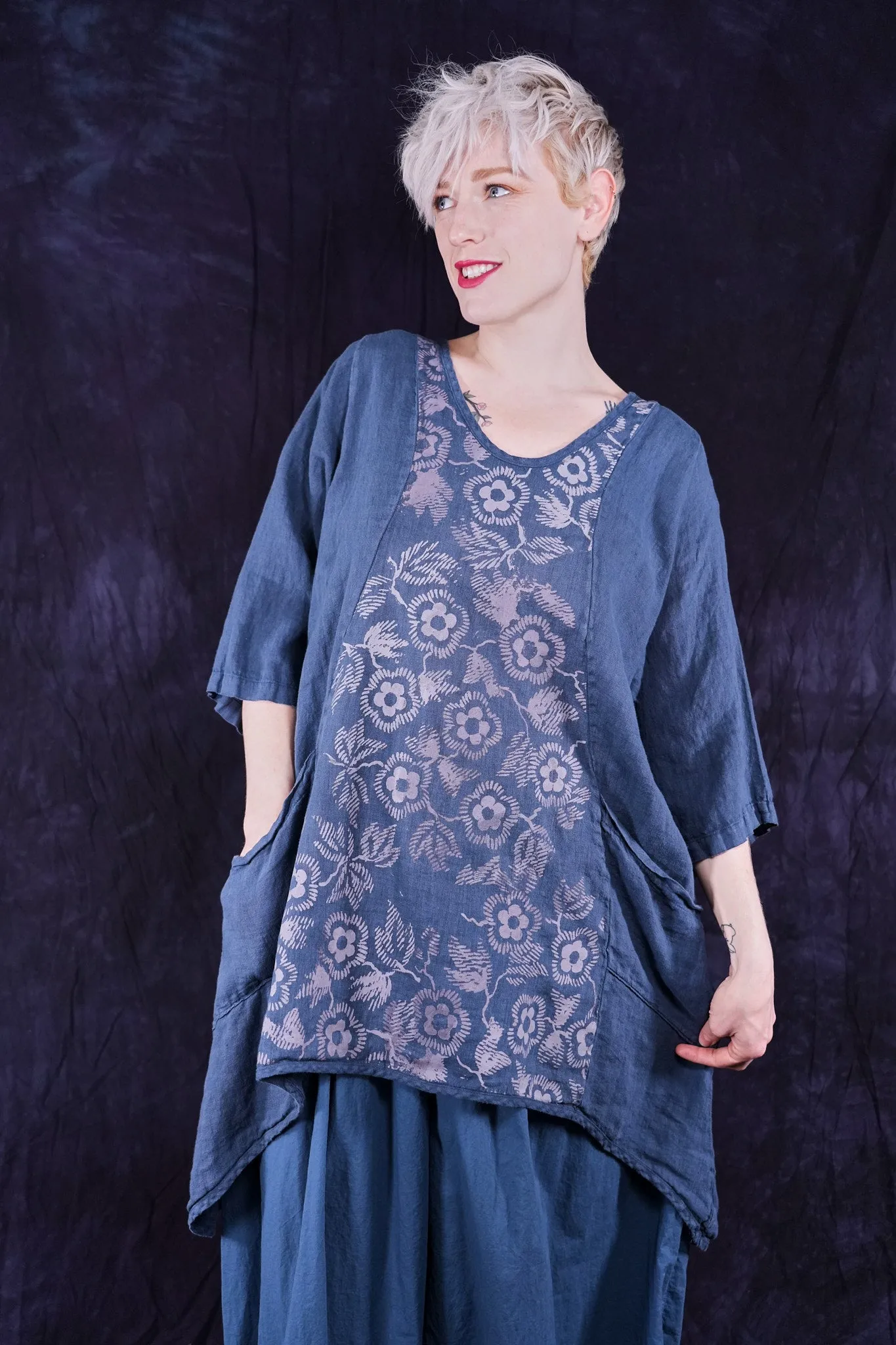 4184 Airy Lawn Skirt Echo Blue
