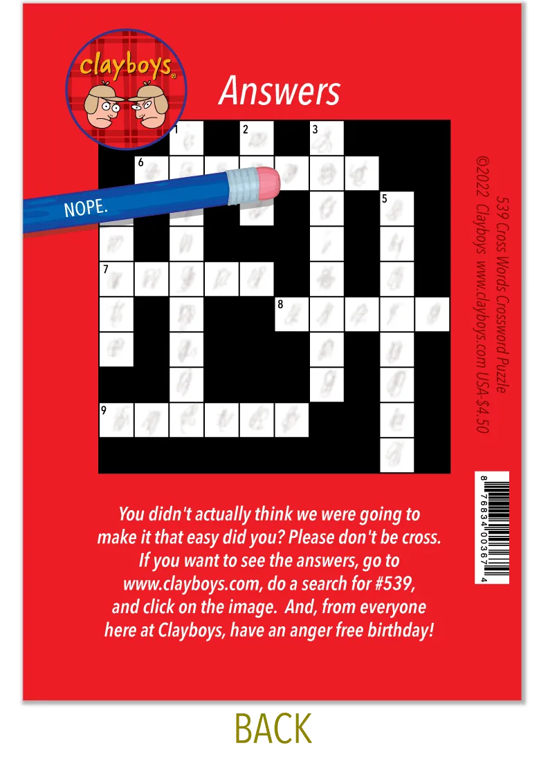 539 Cross Words (Birthday Card)