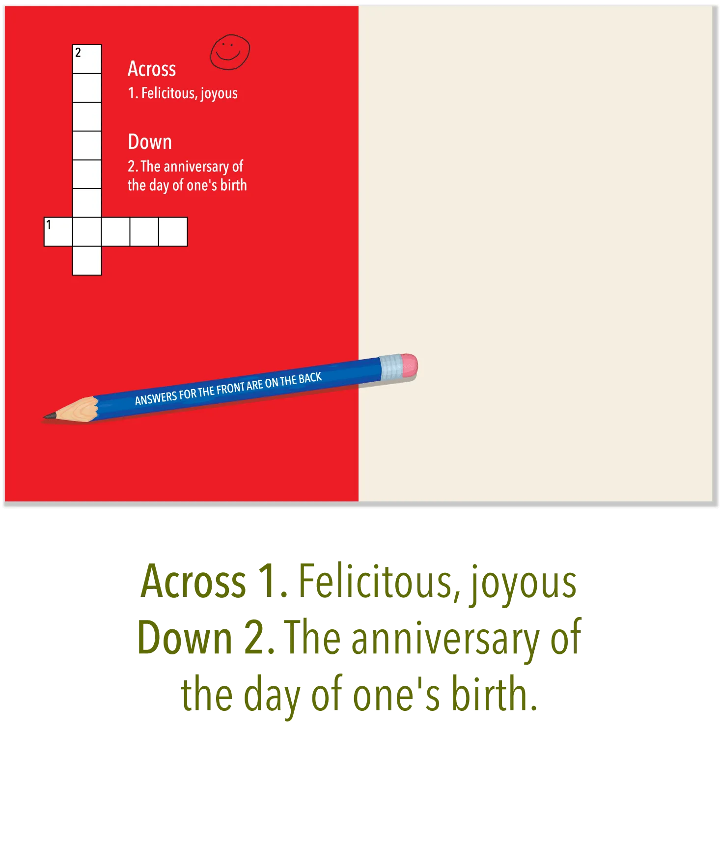 539 Cross Words (Birthday Card)
