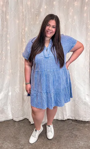 Alluring Avenue Curvy Linen Dress