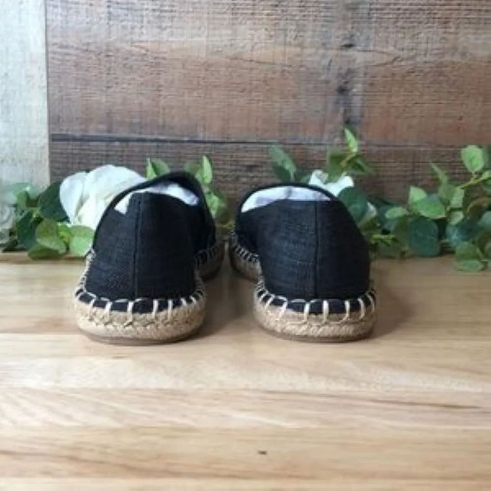 Belina Slip-On Espadrille Flat  Black/White 8
