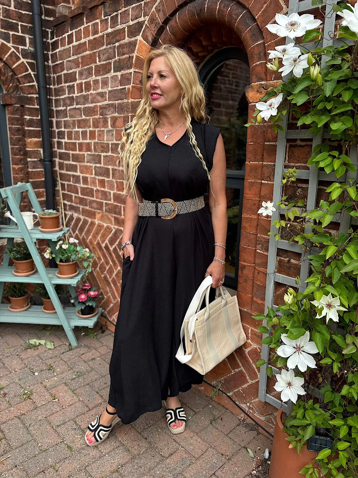 Black Frill Sleeve Jumpsuit Jessie