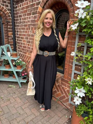 Black Frill Sleeve Jumpsuit Jessie