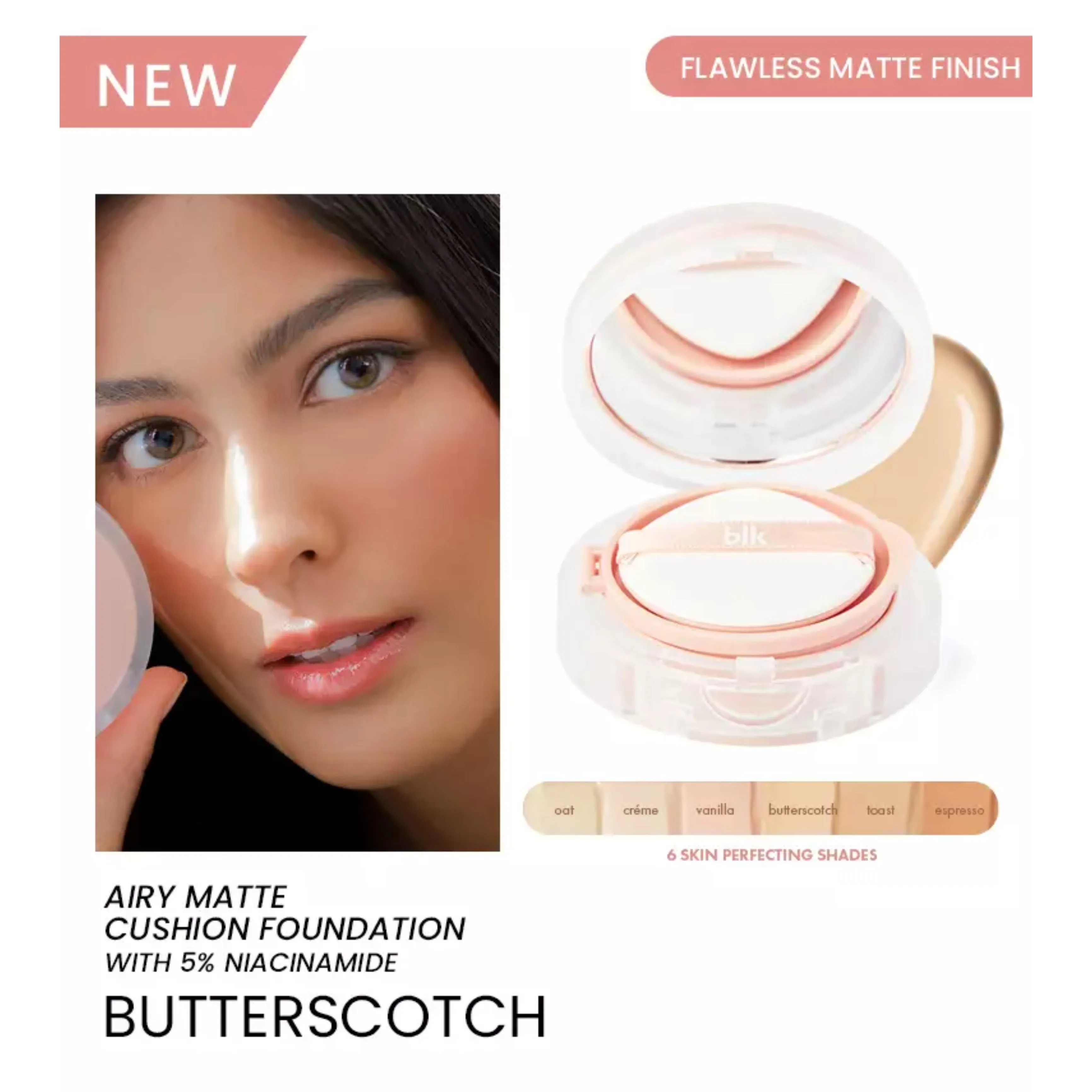 blk Cosmetics Airy Matte Cushion Foundation