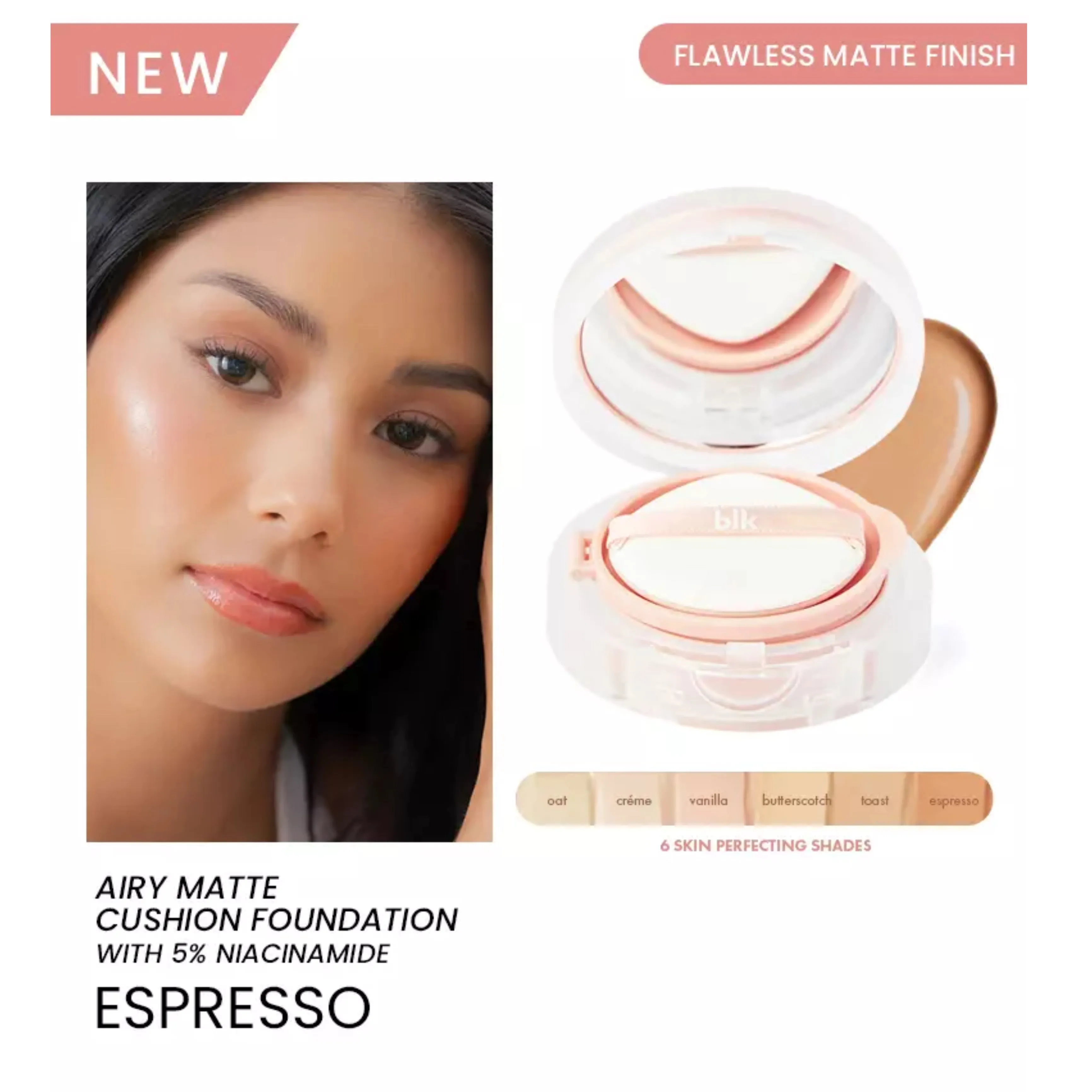 blk Cosmetics Airy Matte Cushion Foundation