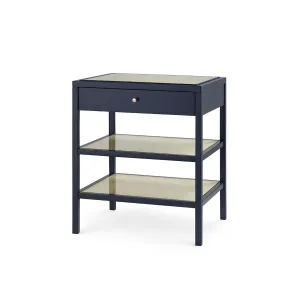 Caanan 1-Drawer Side Table / Midnight Blue