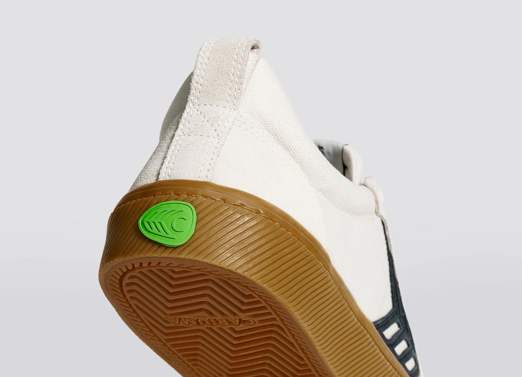 CATIBA PRO Low Gum Vintage White Suede and Canvas Black Logo Sneaker Women