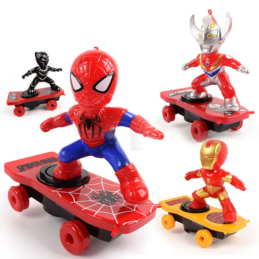 Children Cartoon Movie Figure Simulation Scooter Electric Rotating Tumble Toys Hulk scooter