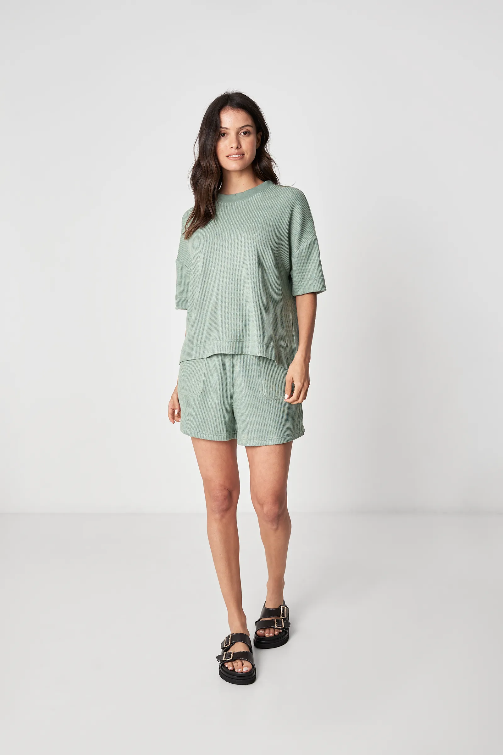 Cocoon Waffle Short - Sage