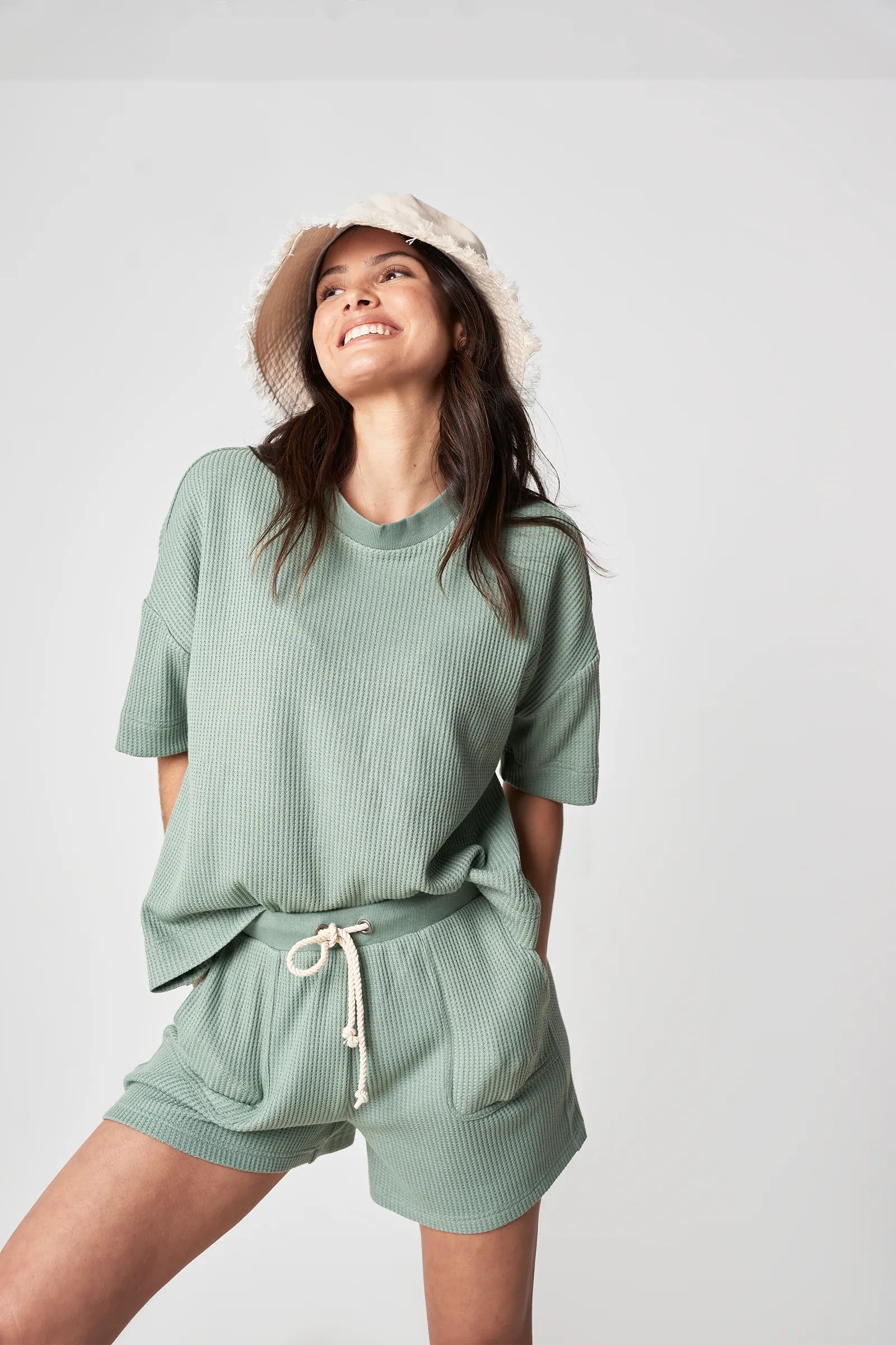 Cocoon Waffle Short - Sage