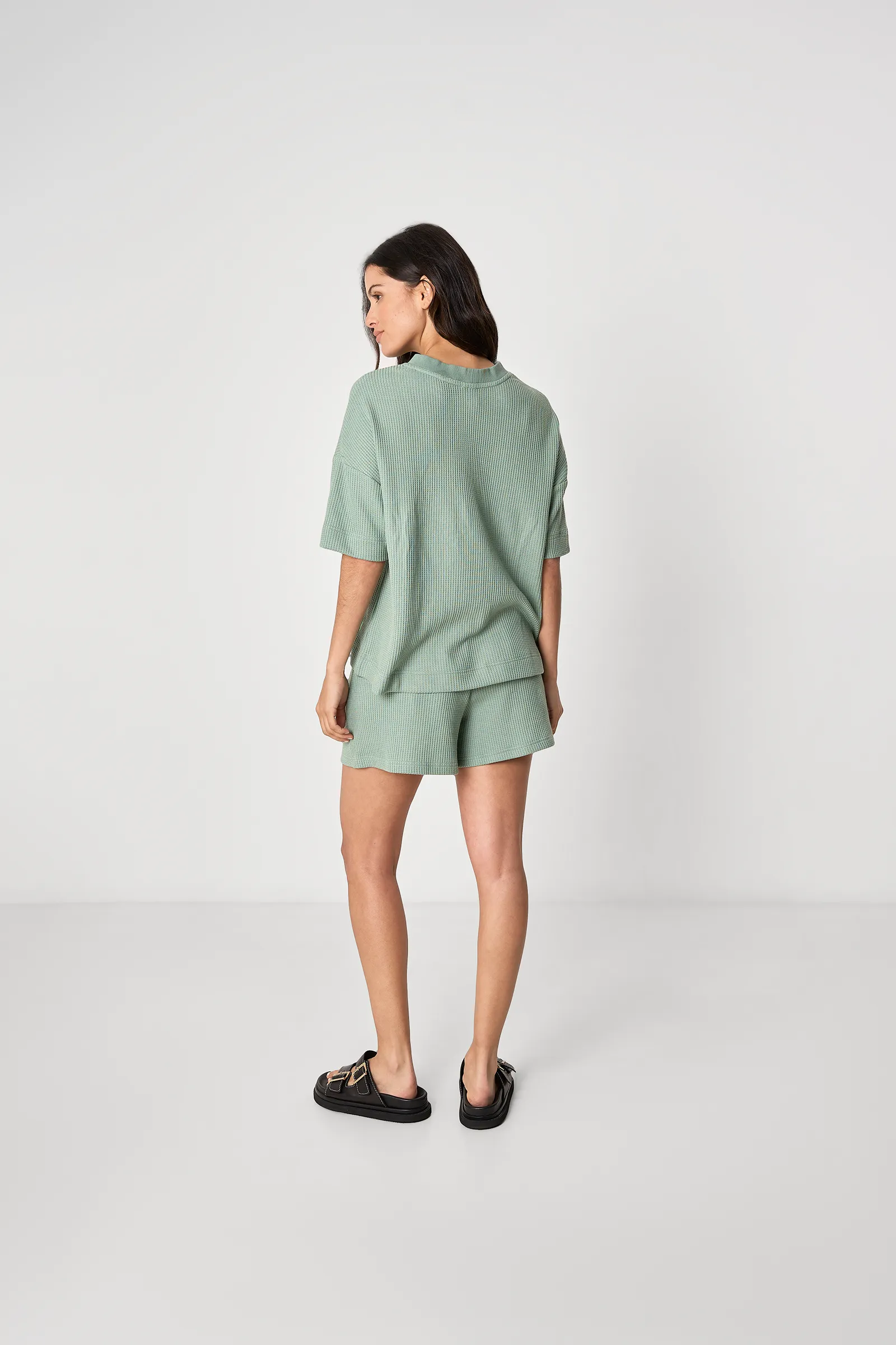 Cocoon Waffle Short - Sage