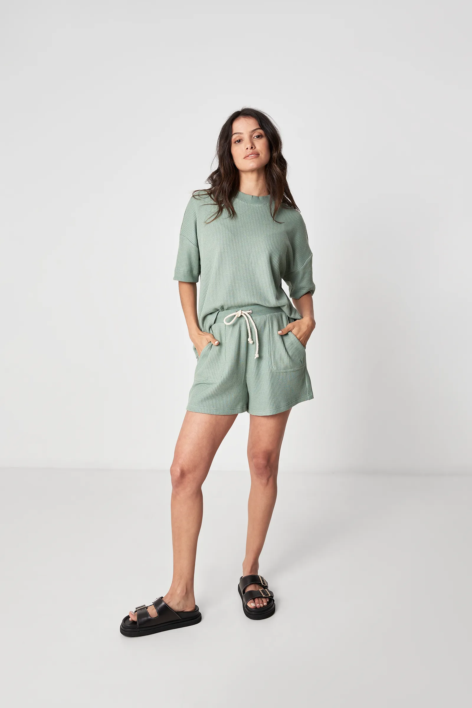 Cocoon Waffle Short - Sage