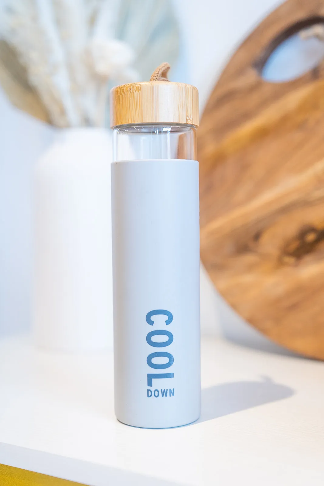 Cool Down Glass Water Bottle