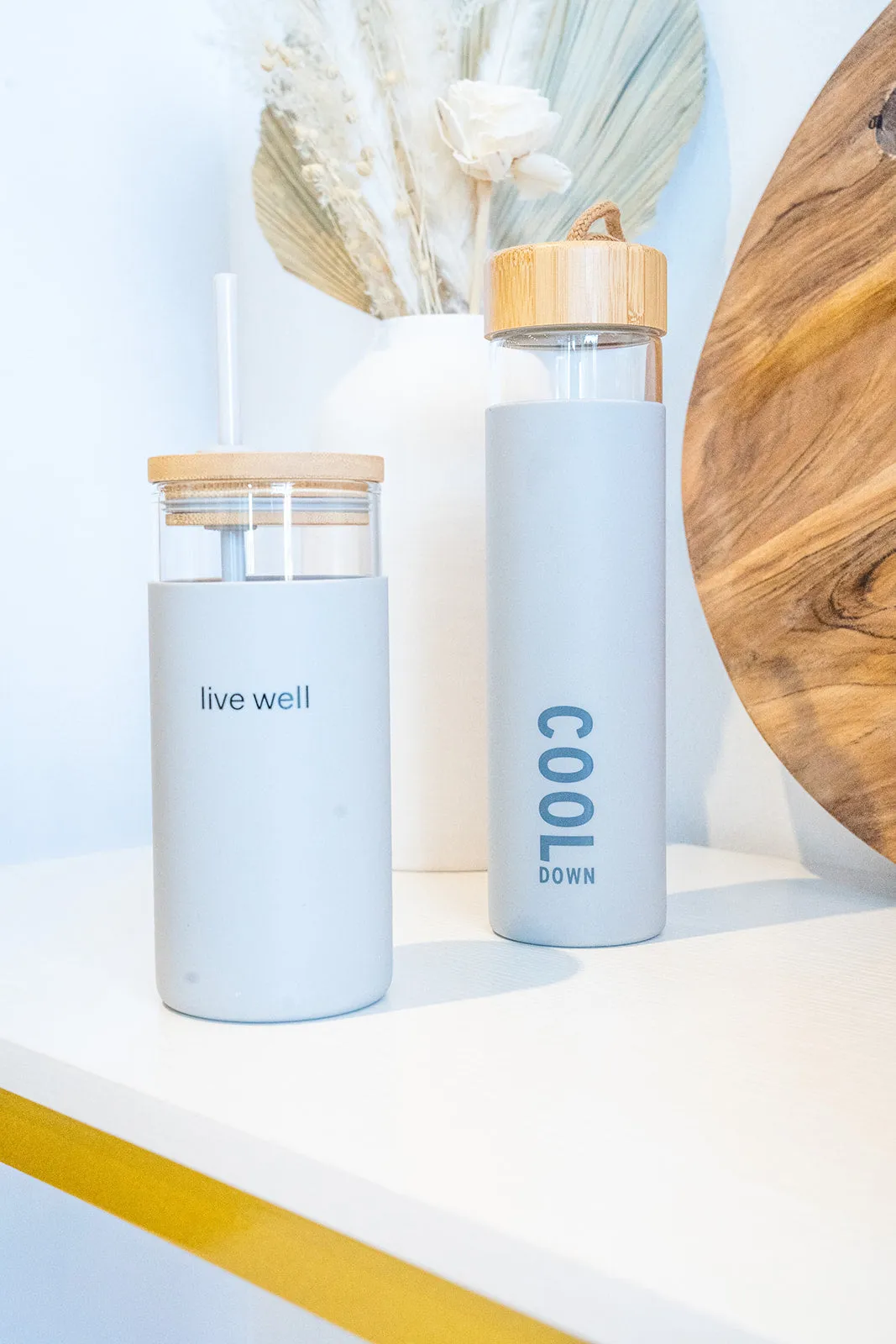 Cool Down Glass Water Bottle