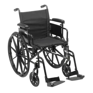 Cruiser X4 Lightweight Dual Axle Wheelchair with Adjustable Detachable Arms, Desk Arms, Swing Away Footrests, 16" Seat - 1 Each