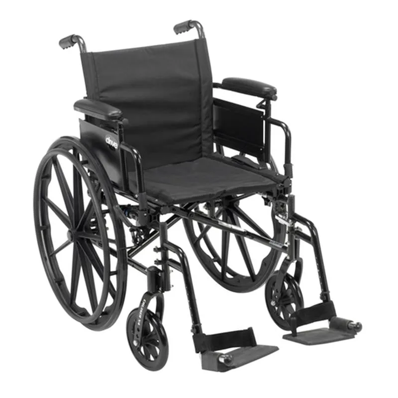 Cruiser X4 Lightweight Dual Axle Wheelchair with Adjustable Detachable Arms, Desk Arms, Swing Away Footrests, 16" Seat - 1 Each