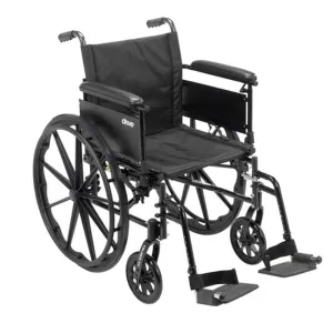 Cruiser X4 Lightweight Dual Axle Wheelchair with Adjustable Detachable Arms, Full Arms, Swing Away Footrests, 18" Seat - 1 Each