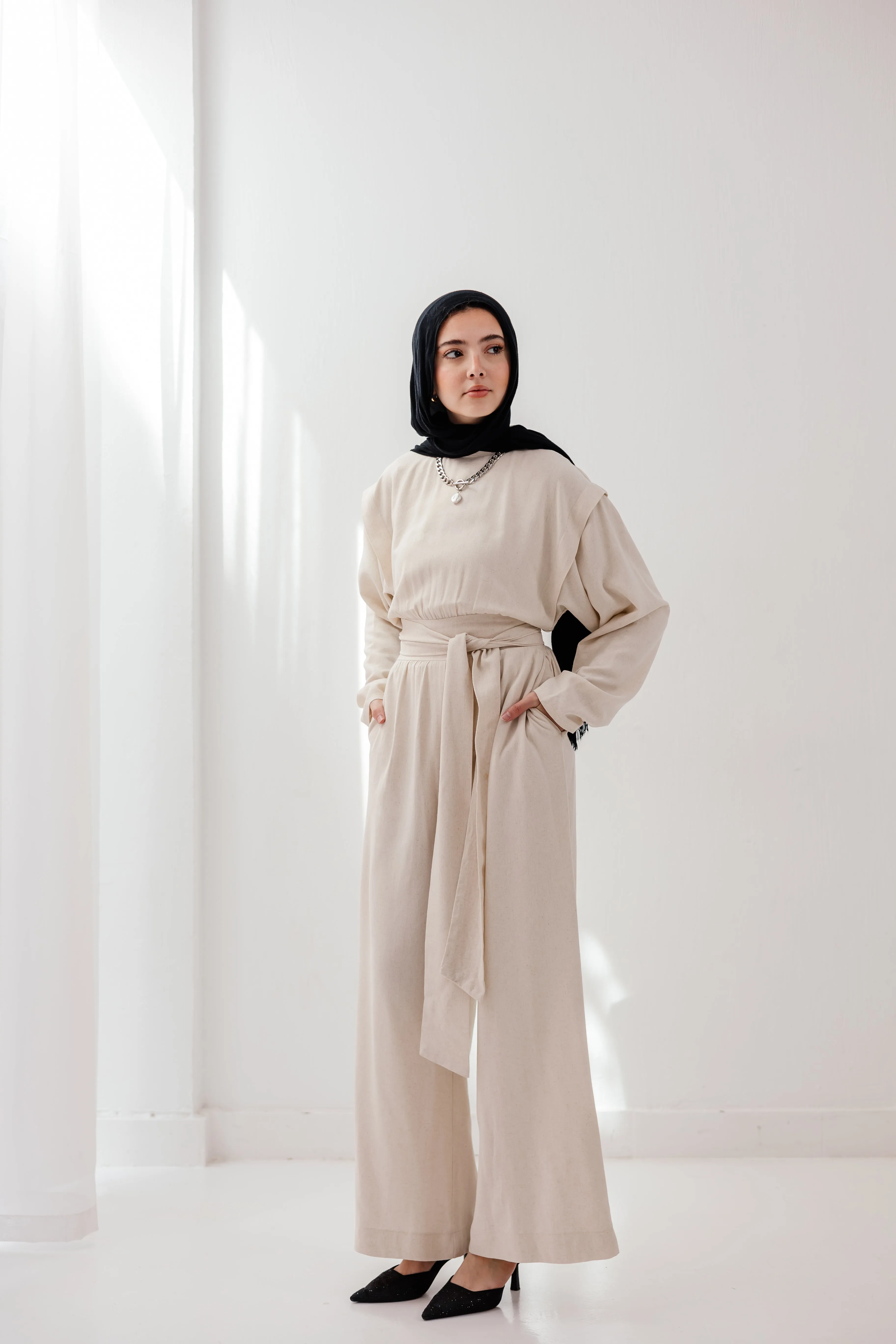 Dune Horizon Jumpsuit in sand