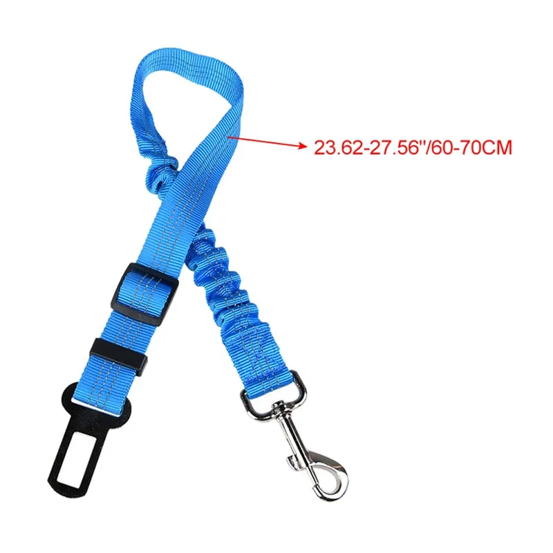 Elastic Reflective Safety Rope Traction Belt for Pet Dogs Supplies Car Seat Pink