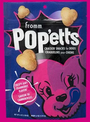 Fromm Pop'etts Crispy Airy Cranberry Dog Treats 6 oz