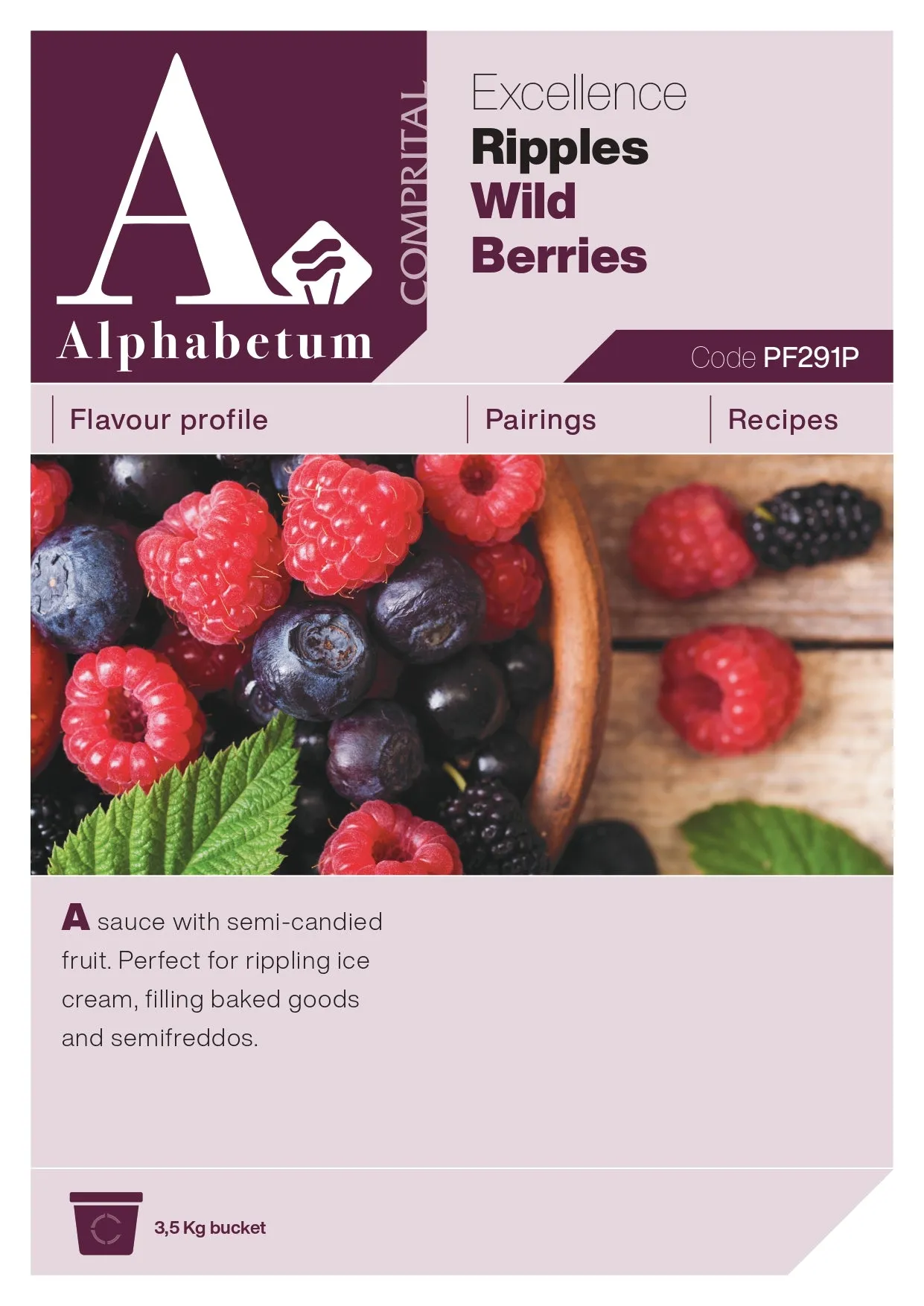 Frutti Di Bosco (wild berries) Ripple - Case of 2 x 3.5 kg Units