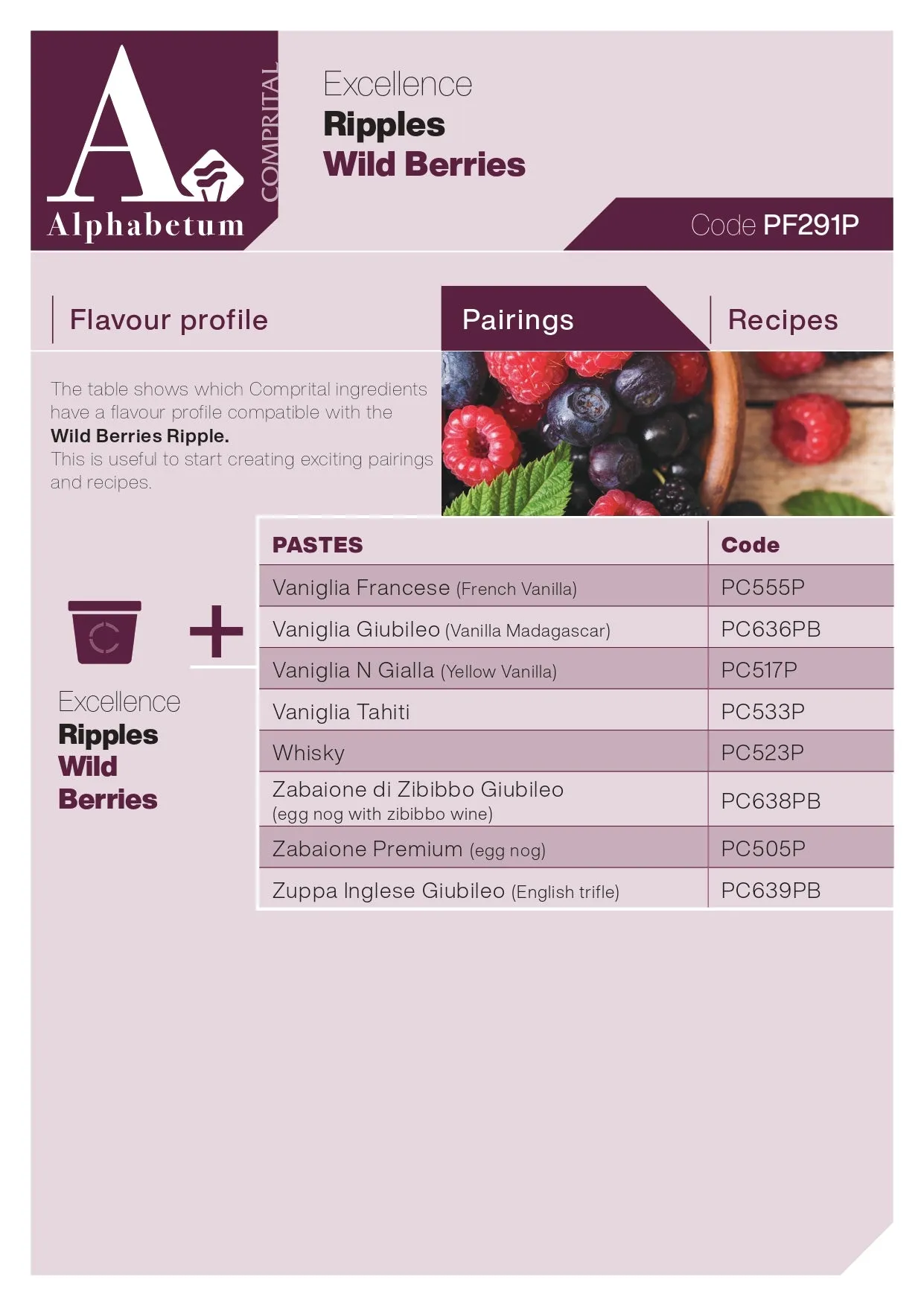 Frutti Di Bosco (wild berries) Ripple - Case of 2 x 3.5 kg Units
