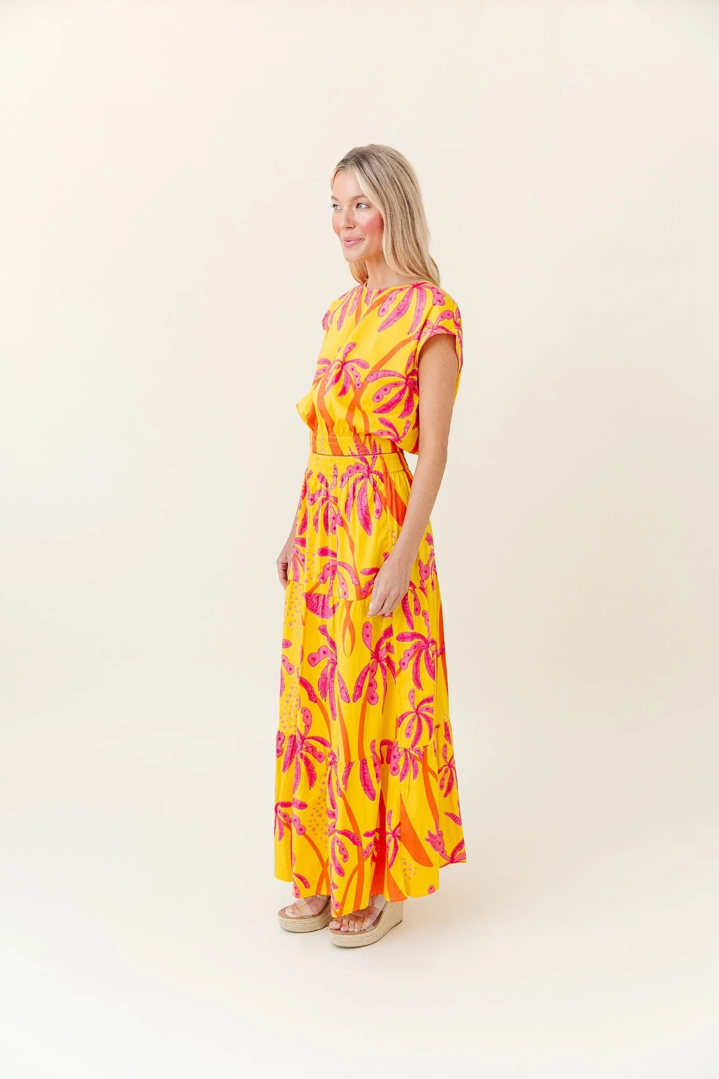 Gardenia Blouse in Antigua Palm