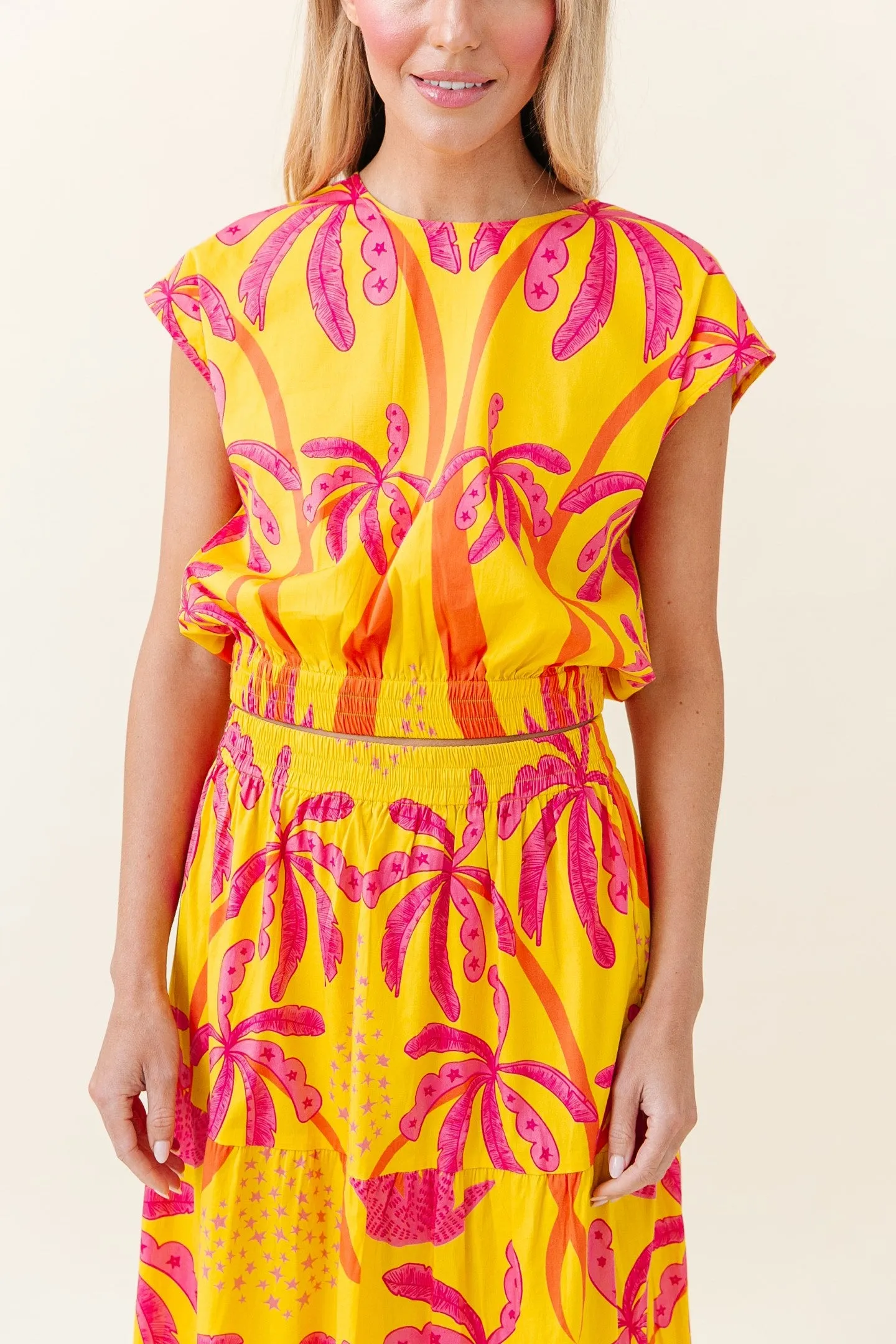 Gardenia Blouse in Antigua Palm