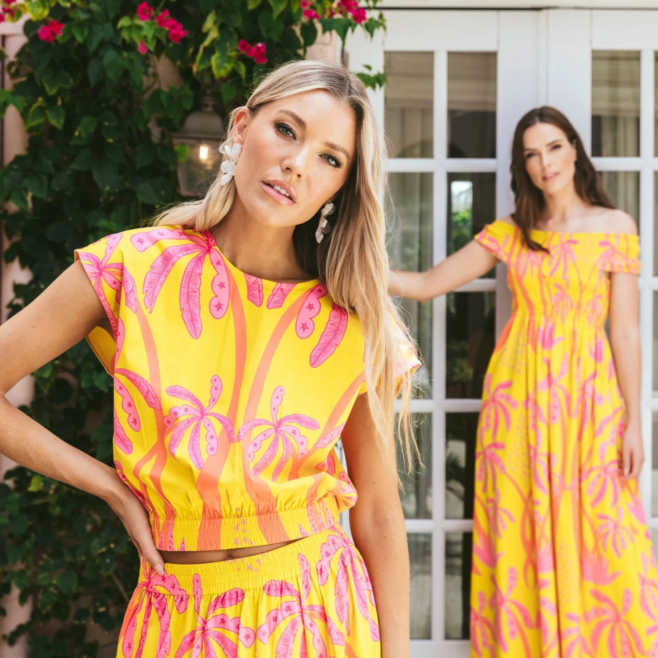 Gardenia Blouse in Antigua Palm