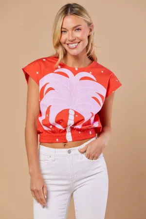Gardenia Blouse in Sangria Palmetto