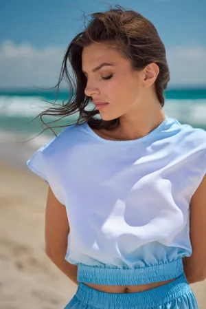 Gardenia Blouse in Seaglass Ombre