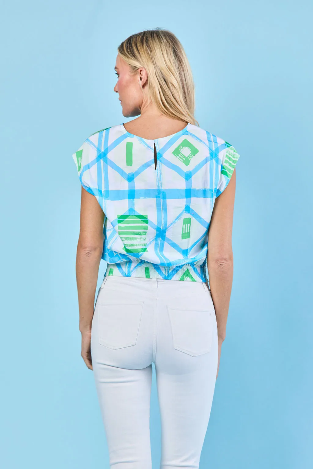 Gardenia Blouse in Sky Picnic