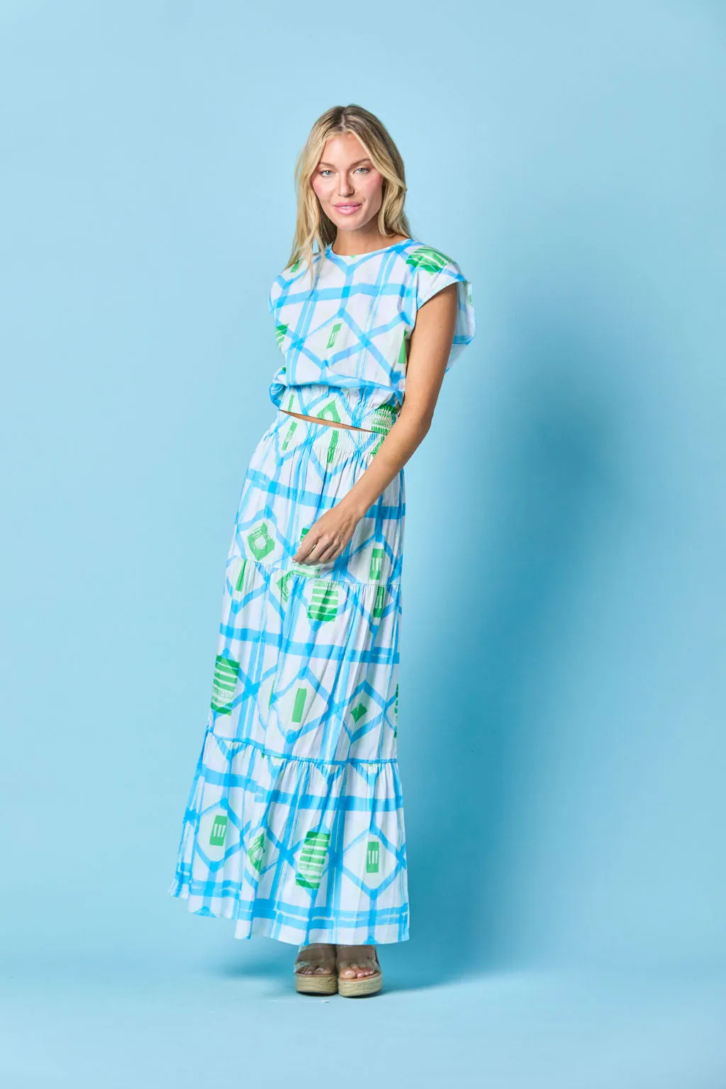 Gardenia Blouse in Sky Picnic