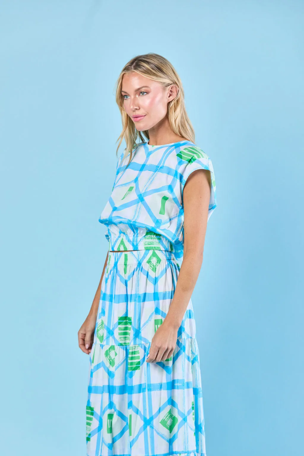 Gardenia Blouse in Sky Picnic