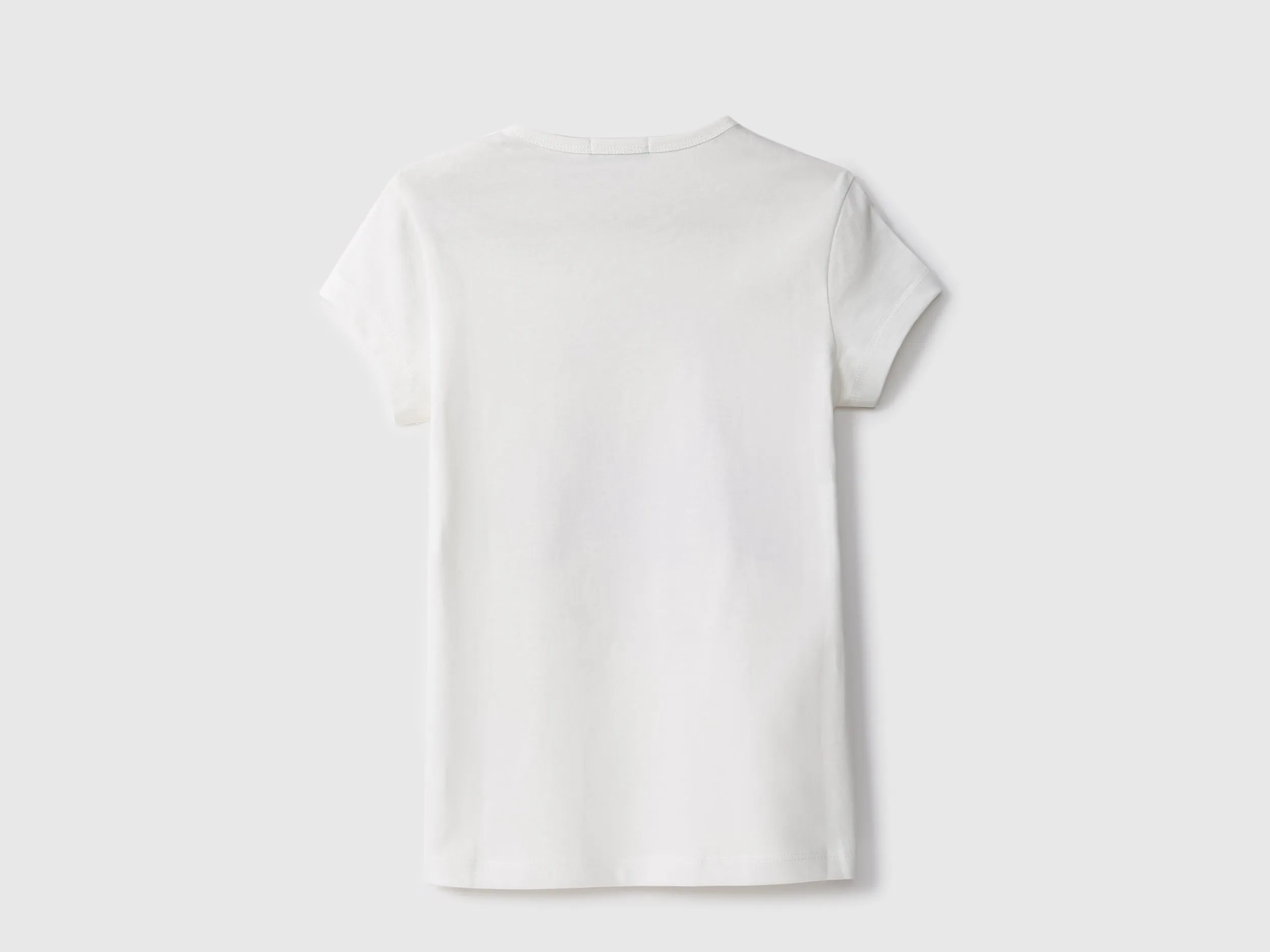 Girls White Printed Regular T Shirt