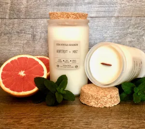 Grapefruit   Mint Scented Soy Candle | 15.5oz
