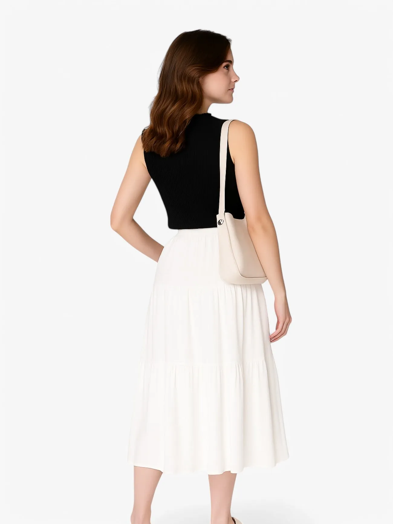 Jada | Women's Casual Summer Tiered Midi Skirt