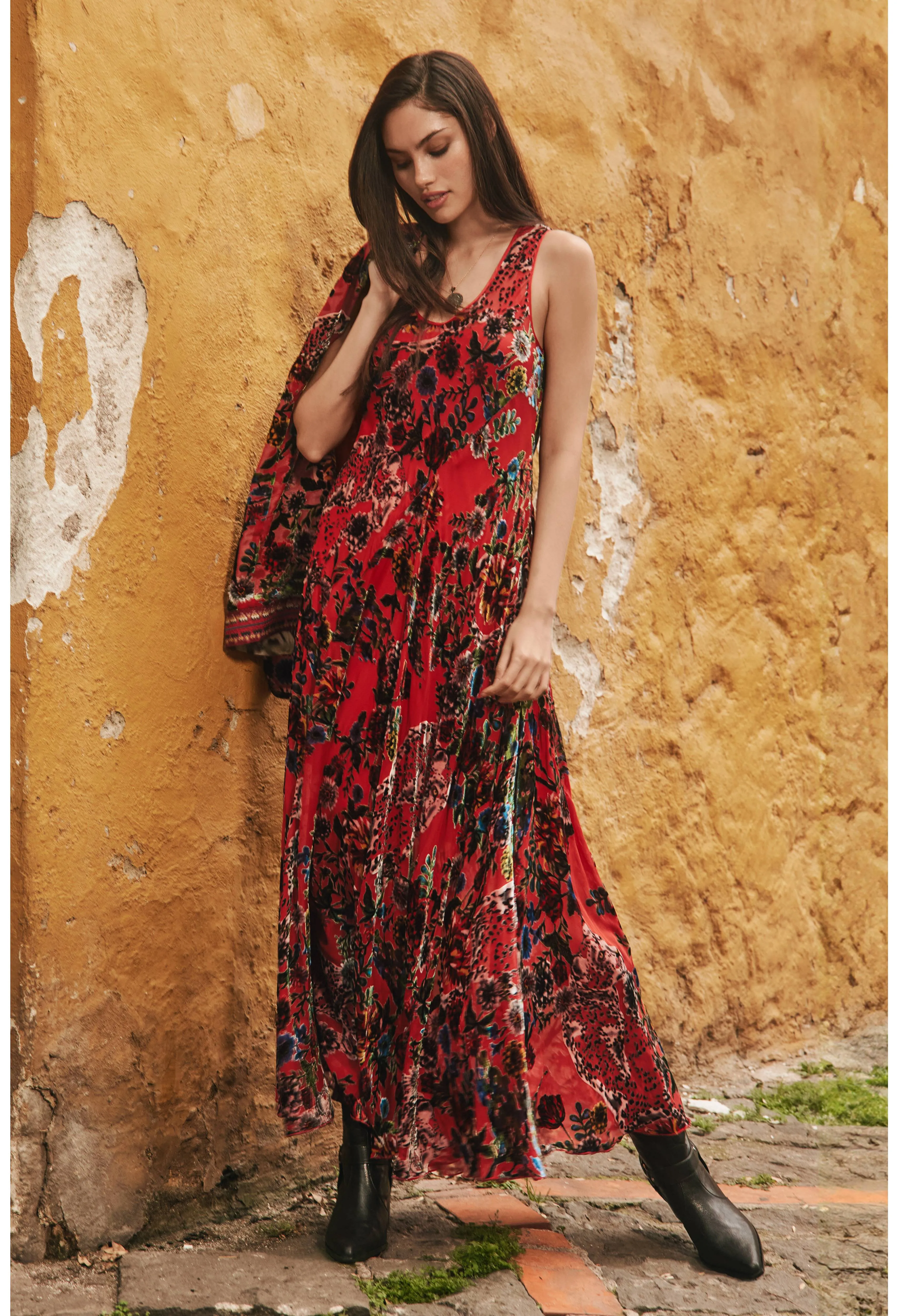 Johnny Was Bobcat Forest Bias Dress (Slip)