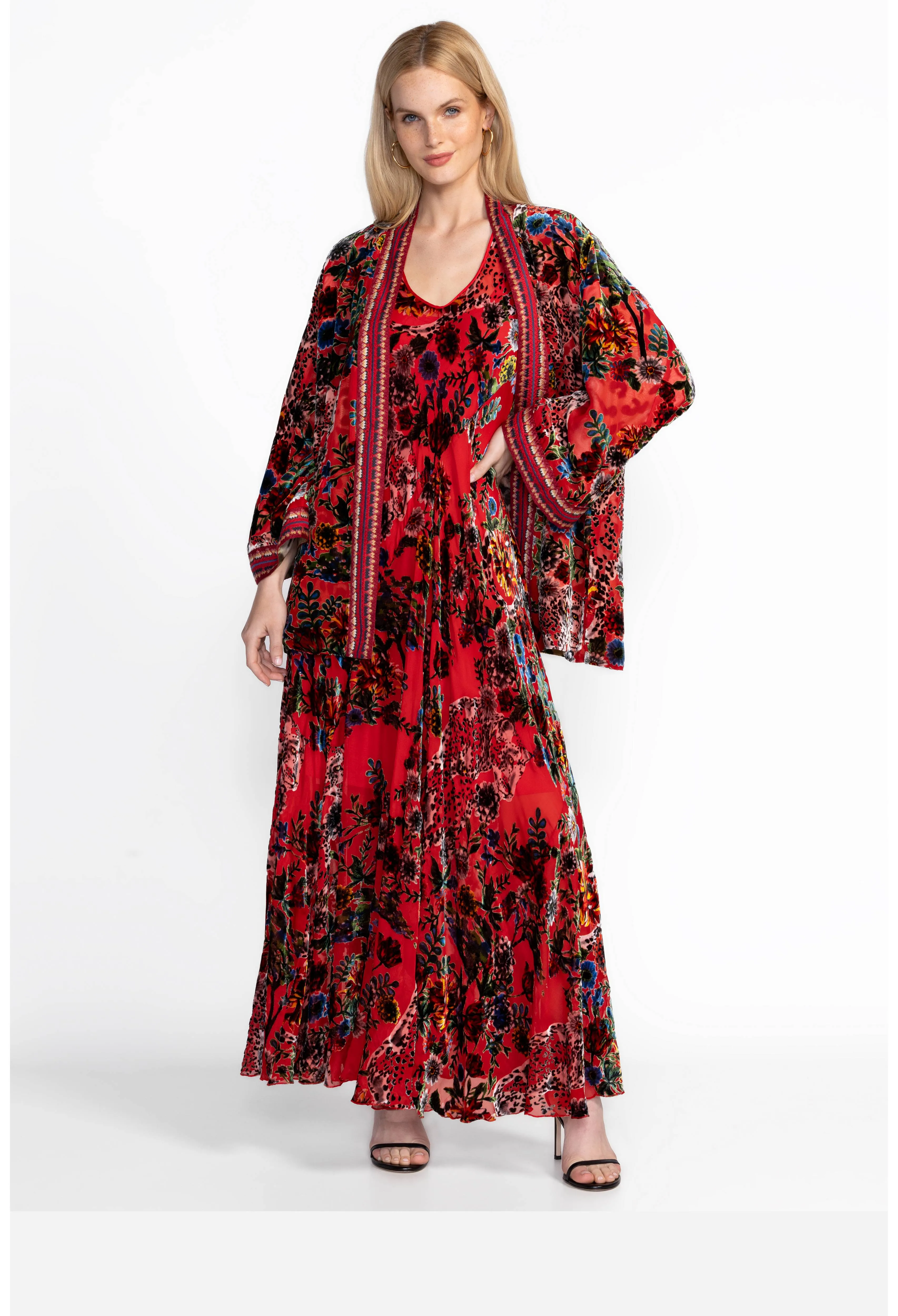 Johnny Was Bobcat Forest Bias Dress (Slip)