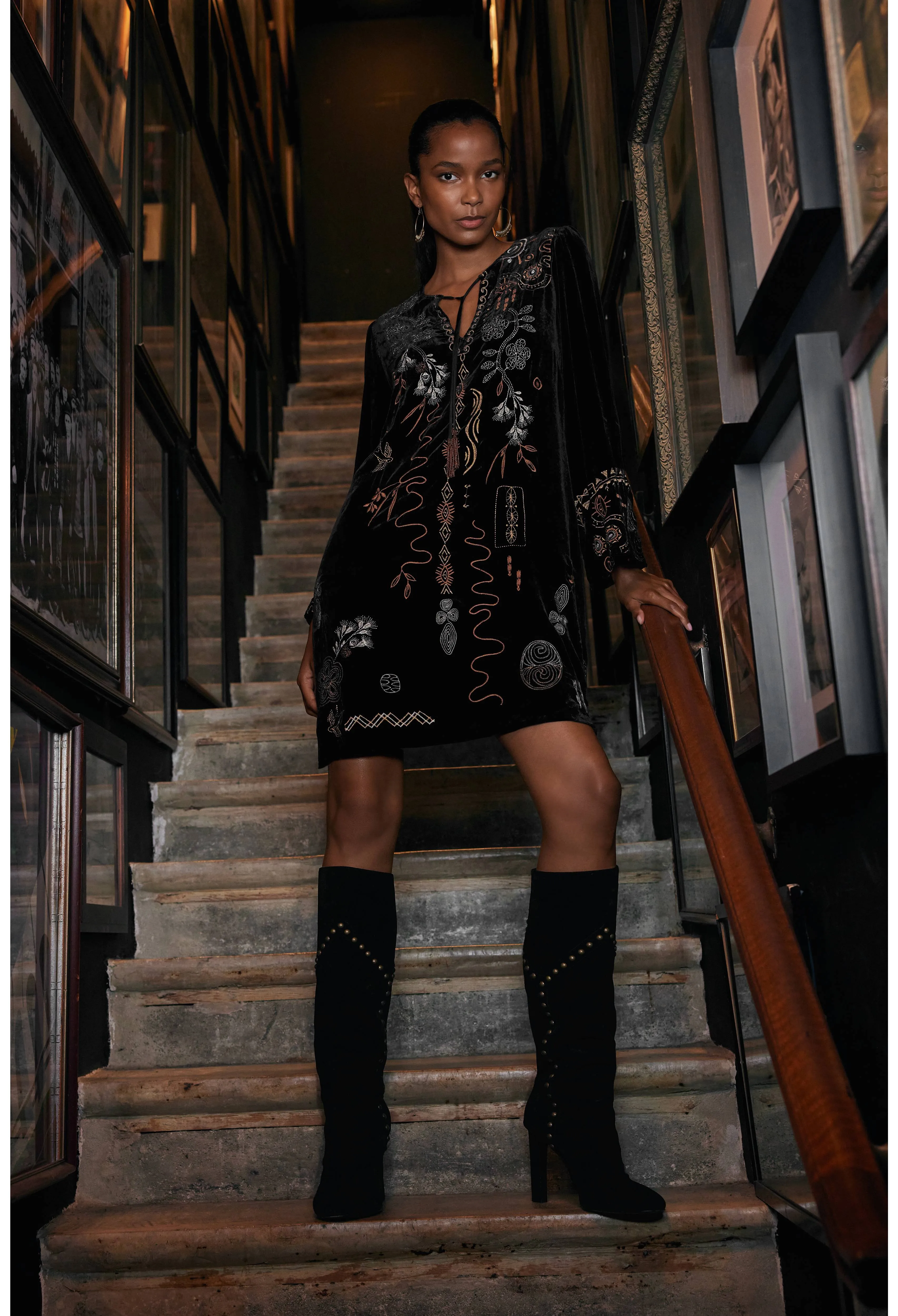 Johnny Was Kimono Sleeve Relaxed Dress Jenai