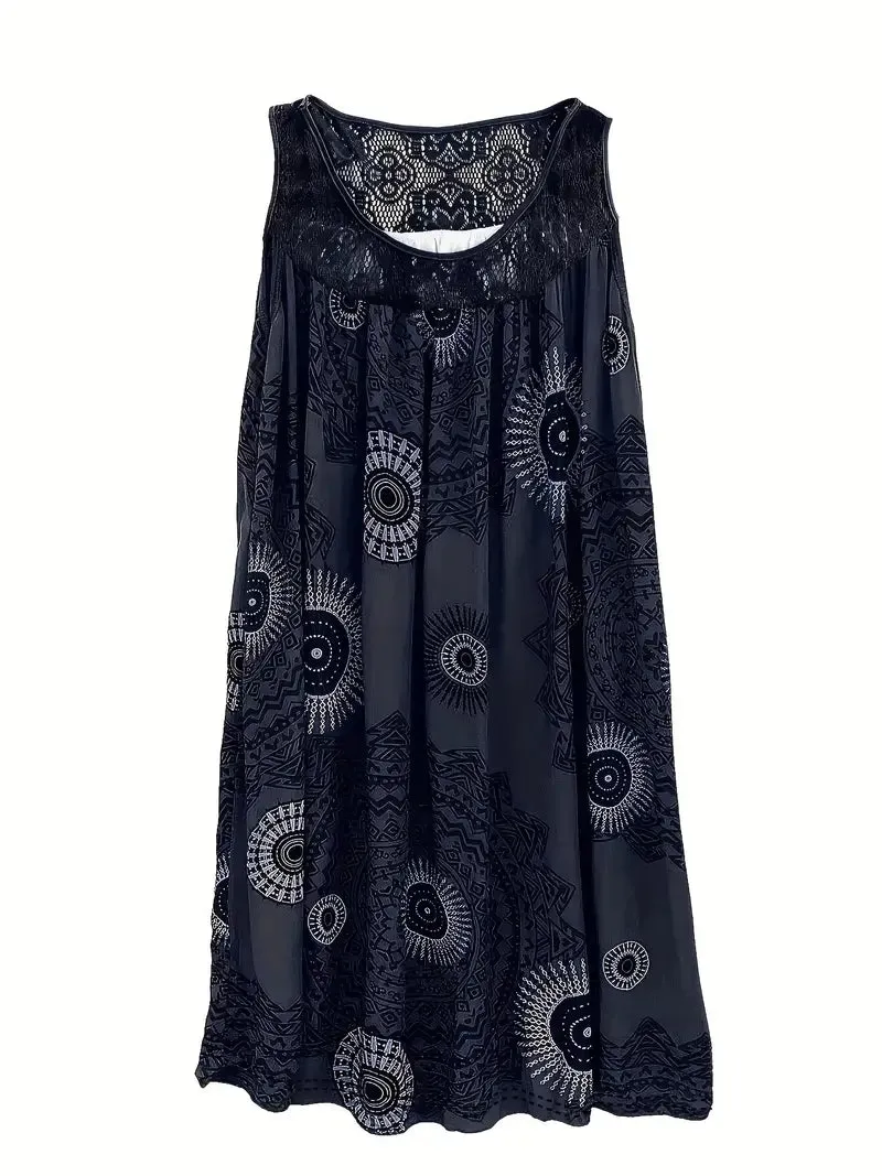 Juniper – Plus-Size Paisley Sleeveless Dress