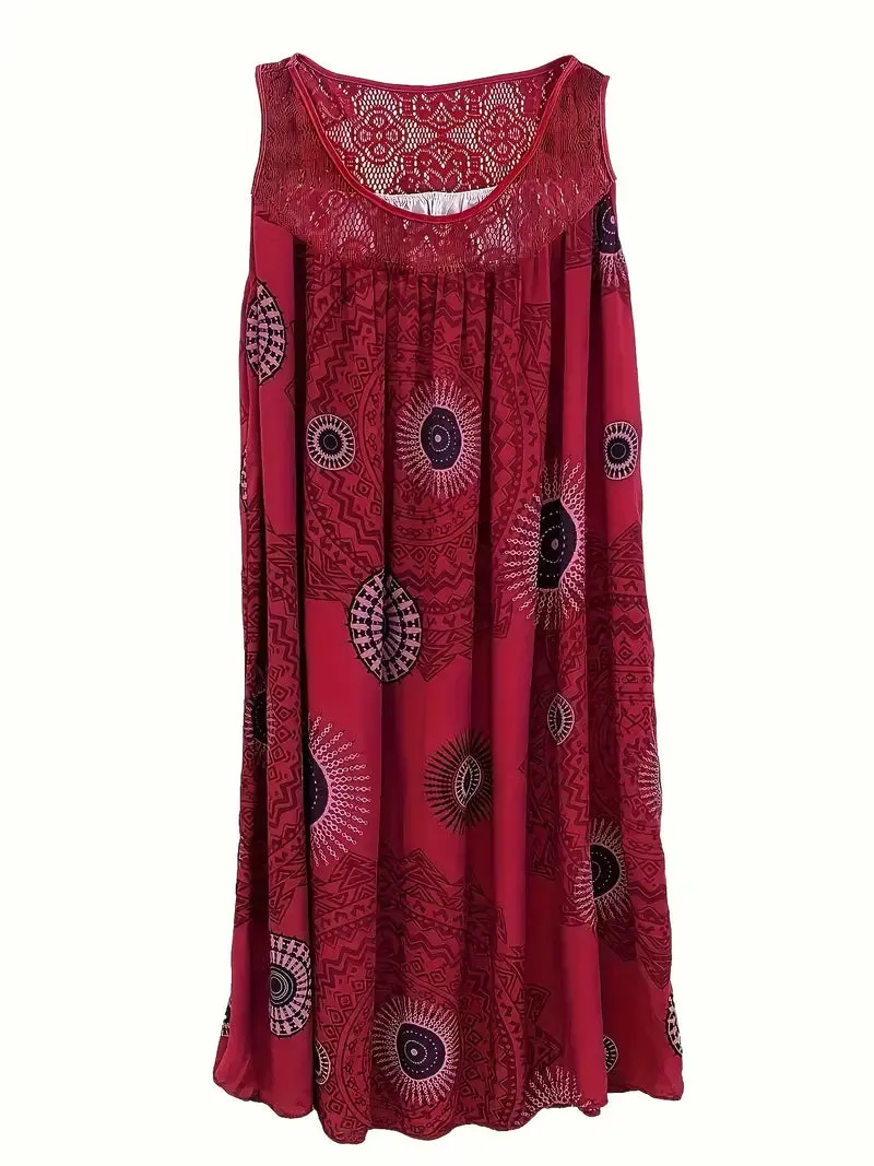 Juniper – Plus-Size Paisley Sleeveless Dress