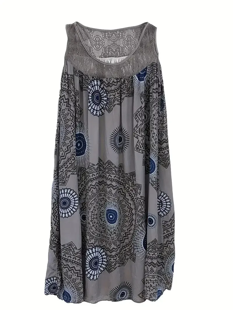Juniper – Plus-Size Paisley Sleeveless Dress