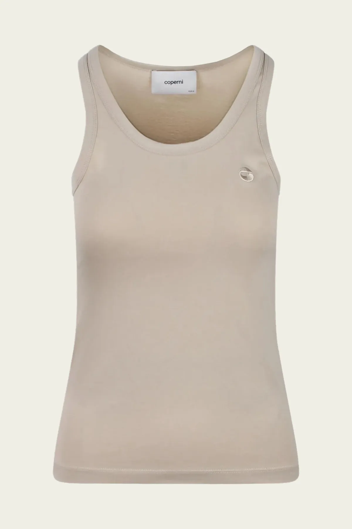 Lightweight Logo Tank Top in Beige