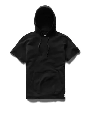 Lightweight Terry Cut-Off Hoodie Black
