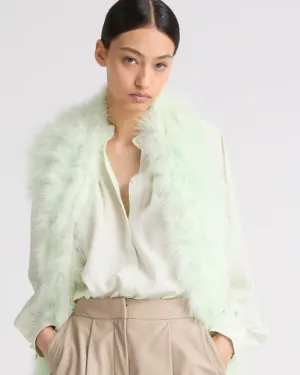 Long feather scarf