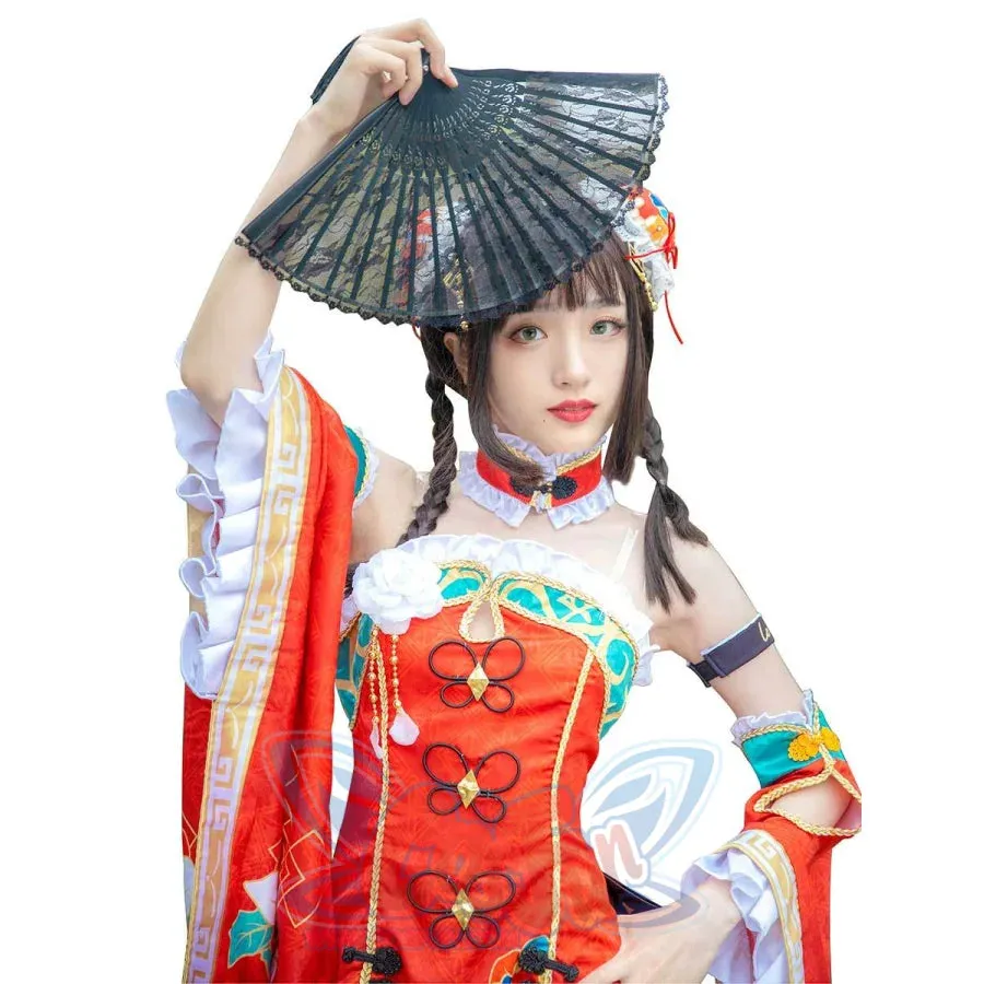 LoveLive!Sunshine!! Aqours Kurosawa Dia Cosplay Costume Cheongsam Awakening Ver. mp005225