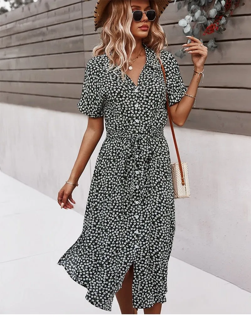 Lyra | Summer Button Dress