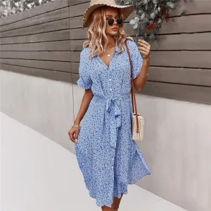 Lyra | Summer Button Dress